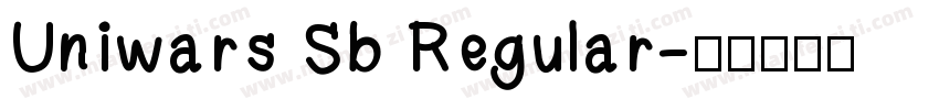 Uniwars Sb Regular字体转换